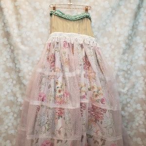 Peach Mint Tea Collection Maxi Skirt